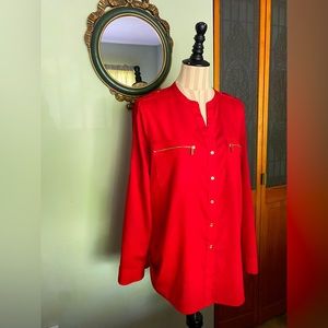 Red long sleeve Blouse ❣️
